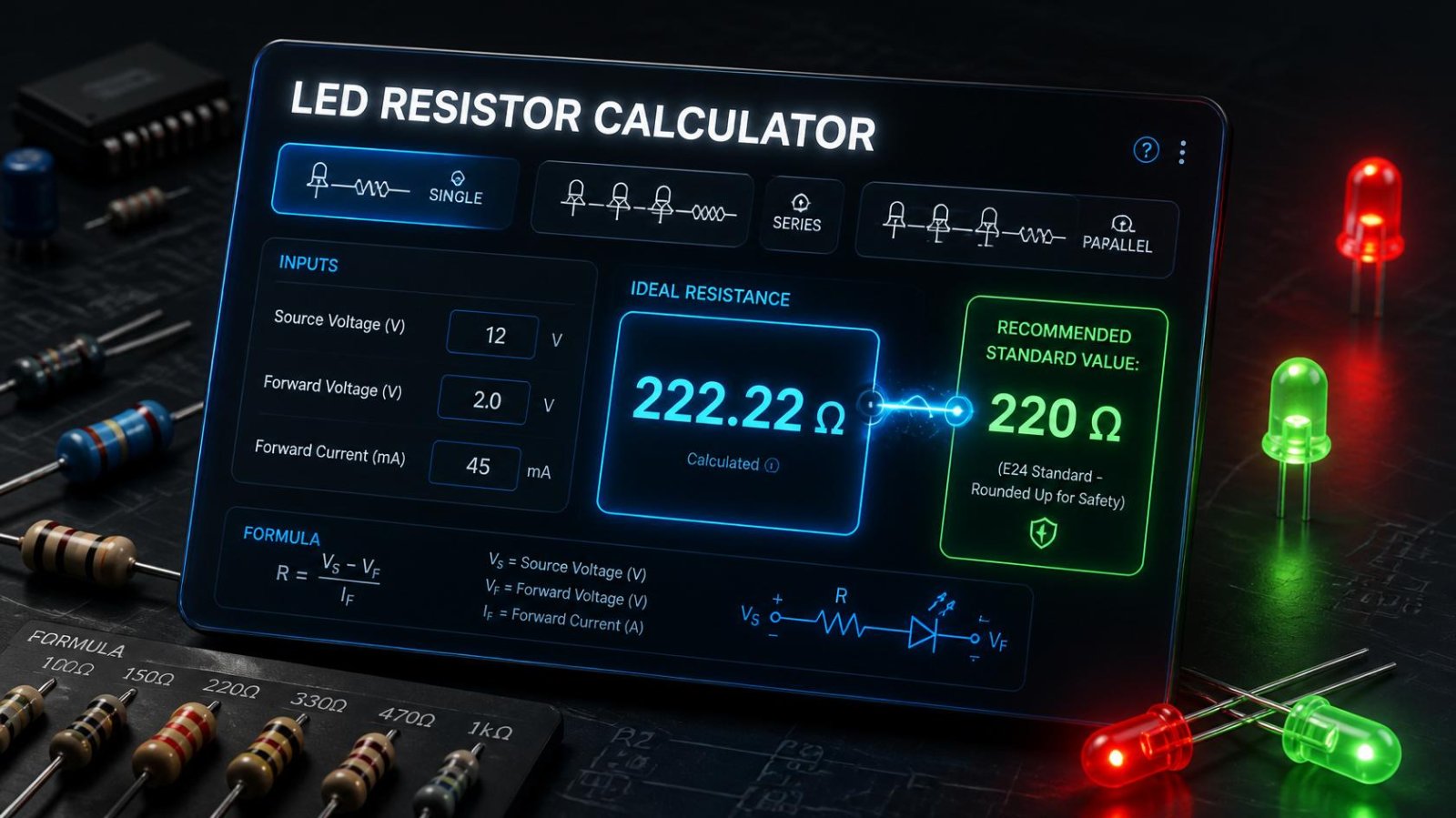 LED Resistor Calculator