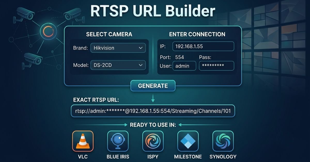 RTSP URL Builder for IP Cameras, DVR & NVRs