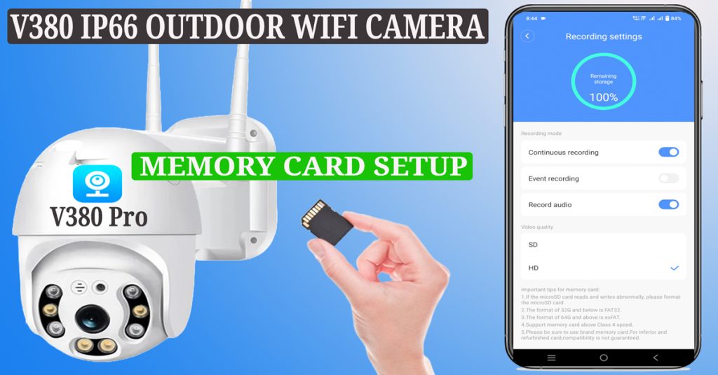 Installing an SD Card in Your V380 IP66 Outdoor WiFi Camera