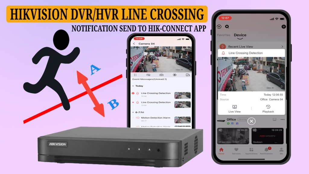 Hikvision DVR Line crossing detection alert