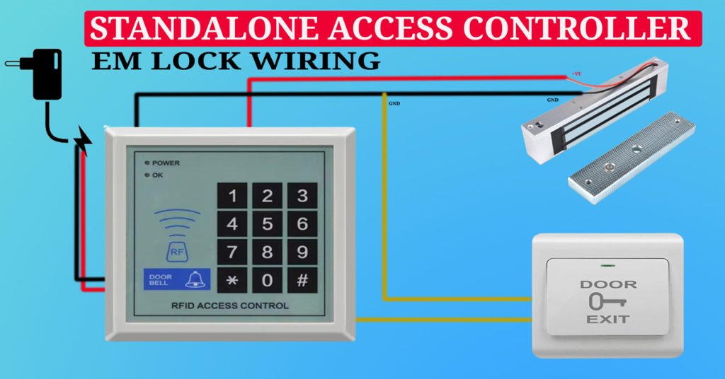 Access control EM lock Wiring