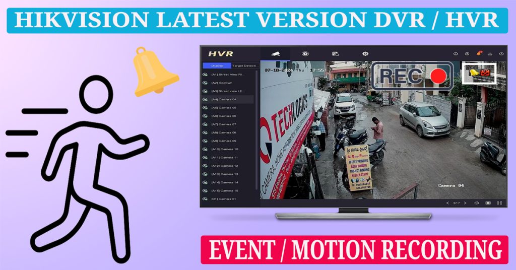 Hikvision DVR motion detection setup using monitor