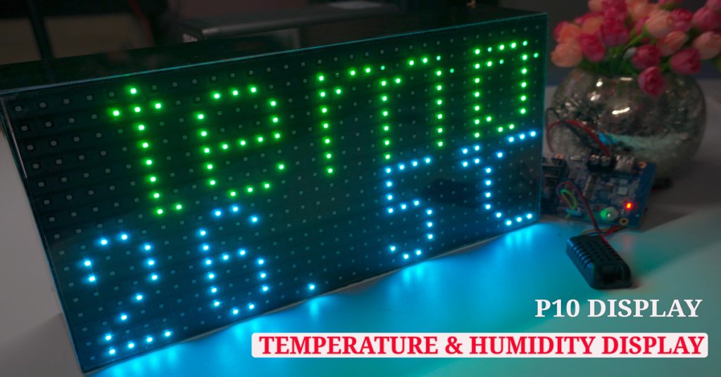 Temperature display on P10 LED Panel