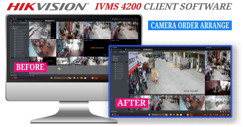 Arrange or Order the cameras on Hikvision iVMS-4200 client software