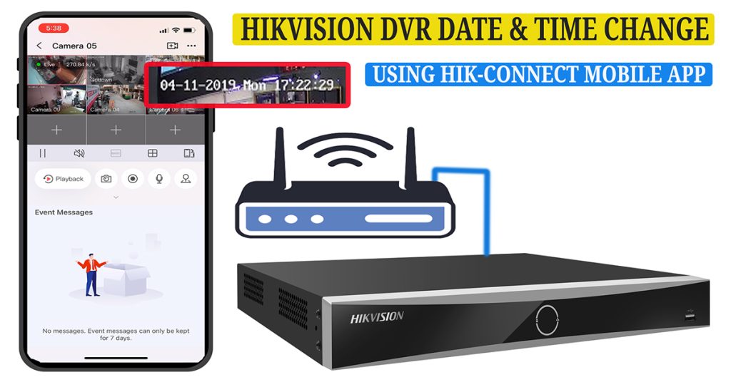 Configure the date and time on a Hikvision DVR or HVR using the Hik-Connect mobile app