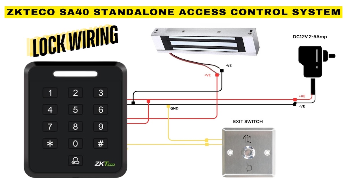 How to Set Up an Electromagnetic Lock with ZKTeco SA40 and Exit Switch: A Step-by-Step Guide