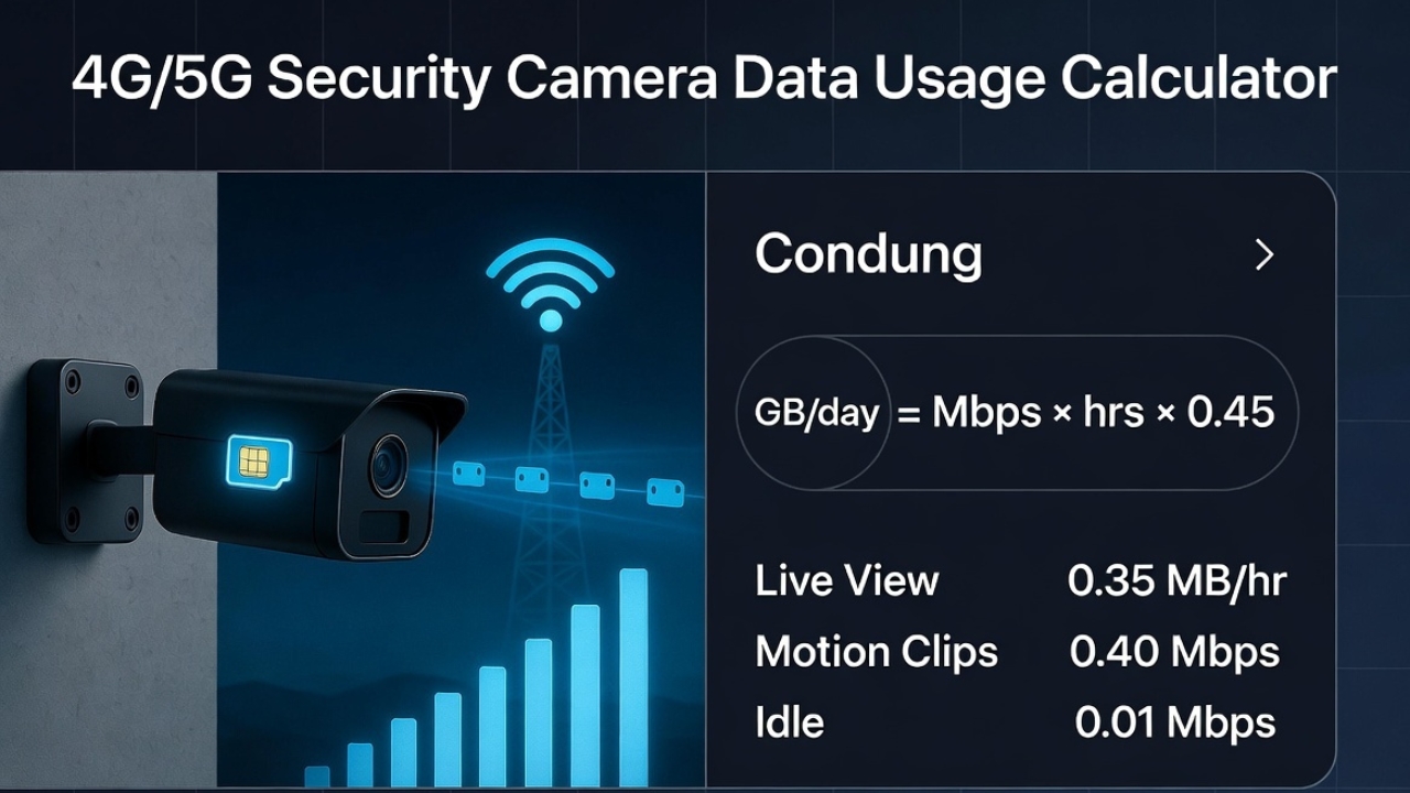 4G/5G Camera SIM Data Calculator — How Much Mobile Data Does Your Security Camera Really Use?