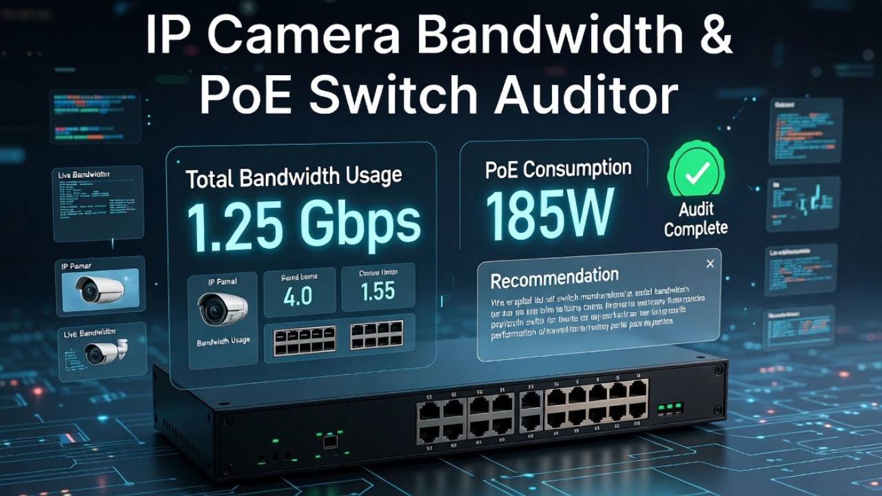 IP Camera Bandwidth & PoE Switch Auditor: Free Calculator Tool & Complete Guide