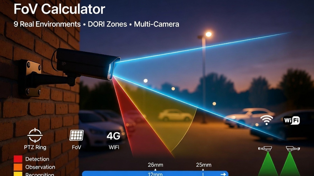New IP Camera Field of View (FoV) Calculator – Plan Perfect CCTV Coverage in Seconds