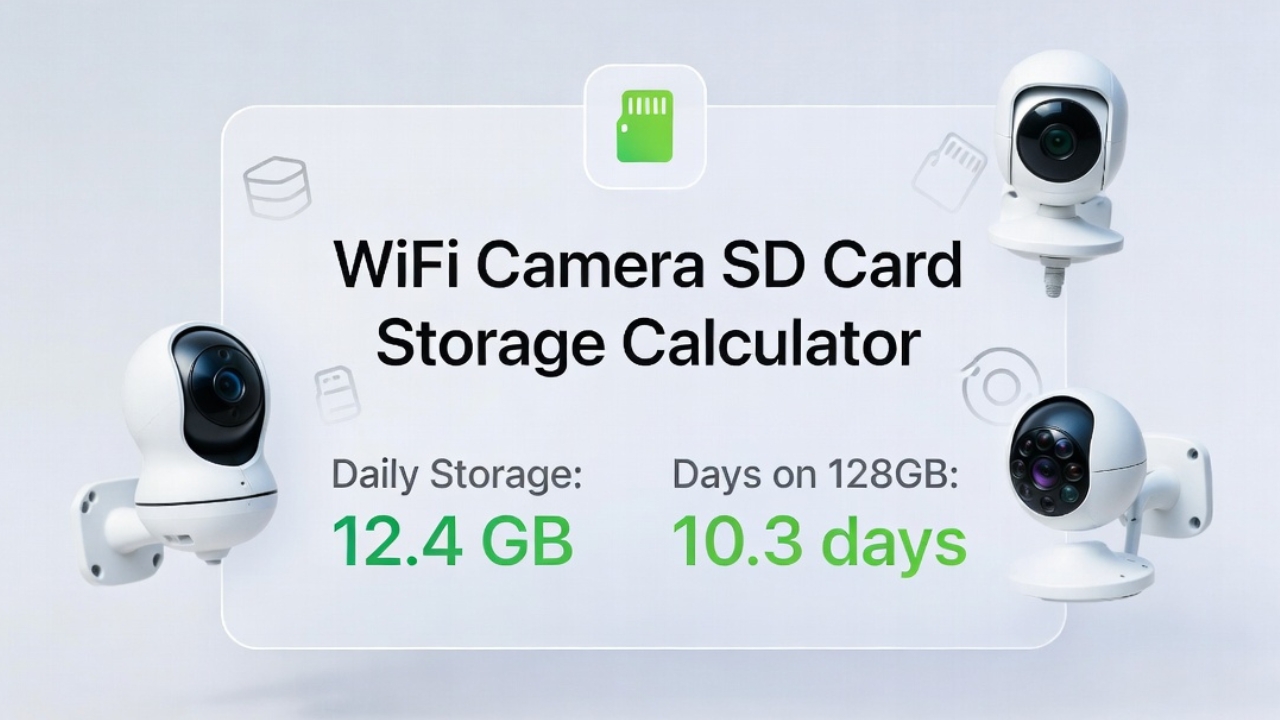 WiFi Camera SD Card Storage Calculator: Exact Storage Needs for Any Brand (Single, Dual & Triple Lens)